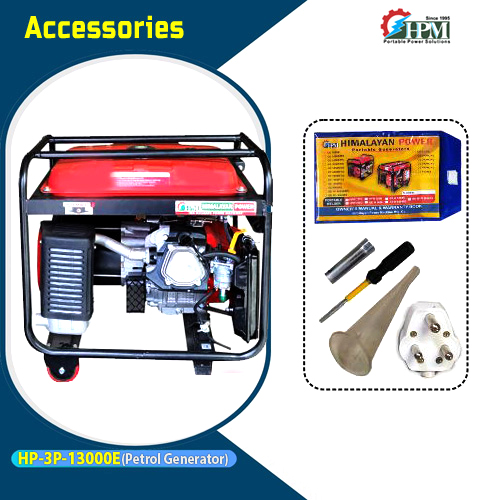 10 KVA World’s Most Powerful & Most Light Weight ,Portable Generator - 3 Phase, Petrol Run, Recoil & Self Start Model HP-3P-13000E